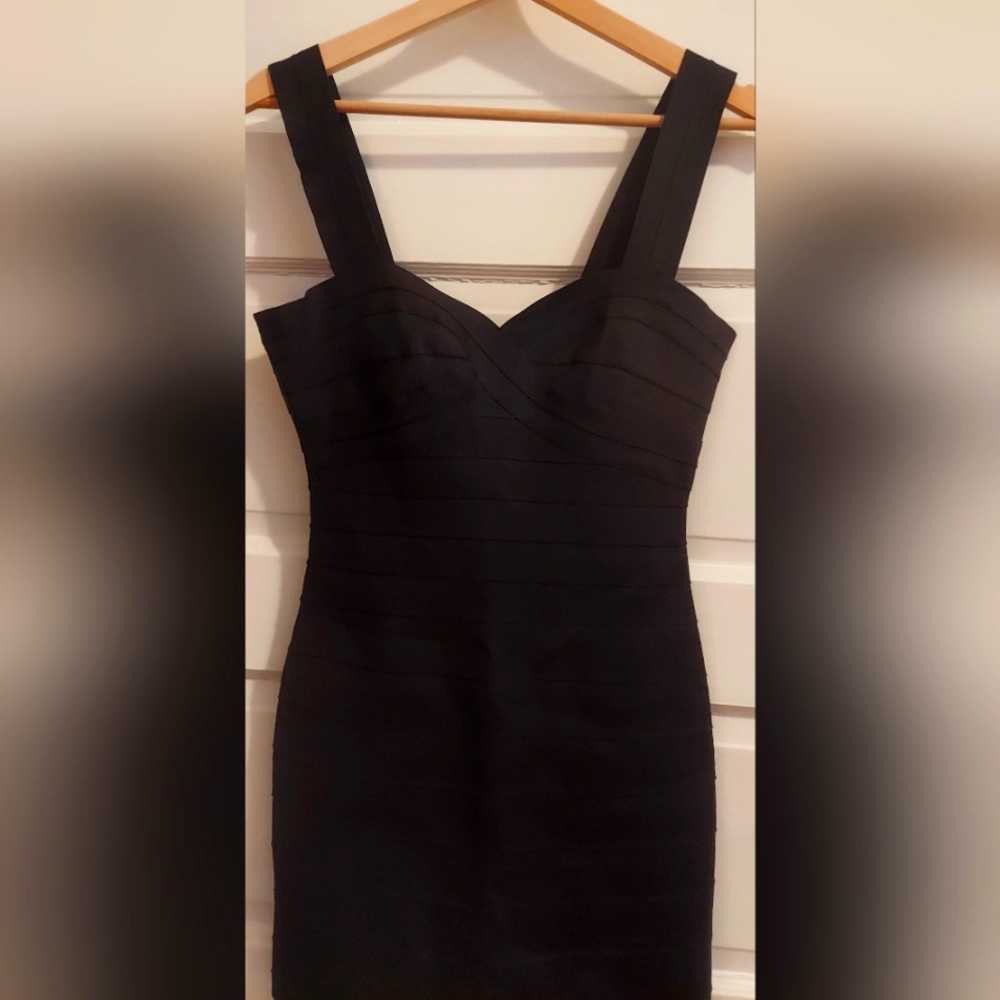 Black cocktail mini dress